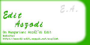 edit aszodi business card